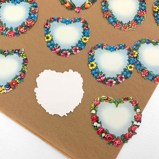 Floral Hearts Loose Valentine Paper Scrap Pack
